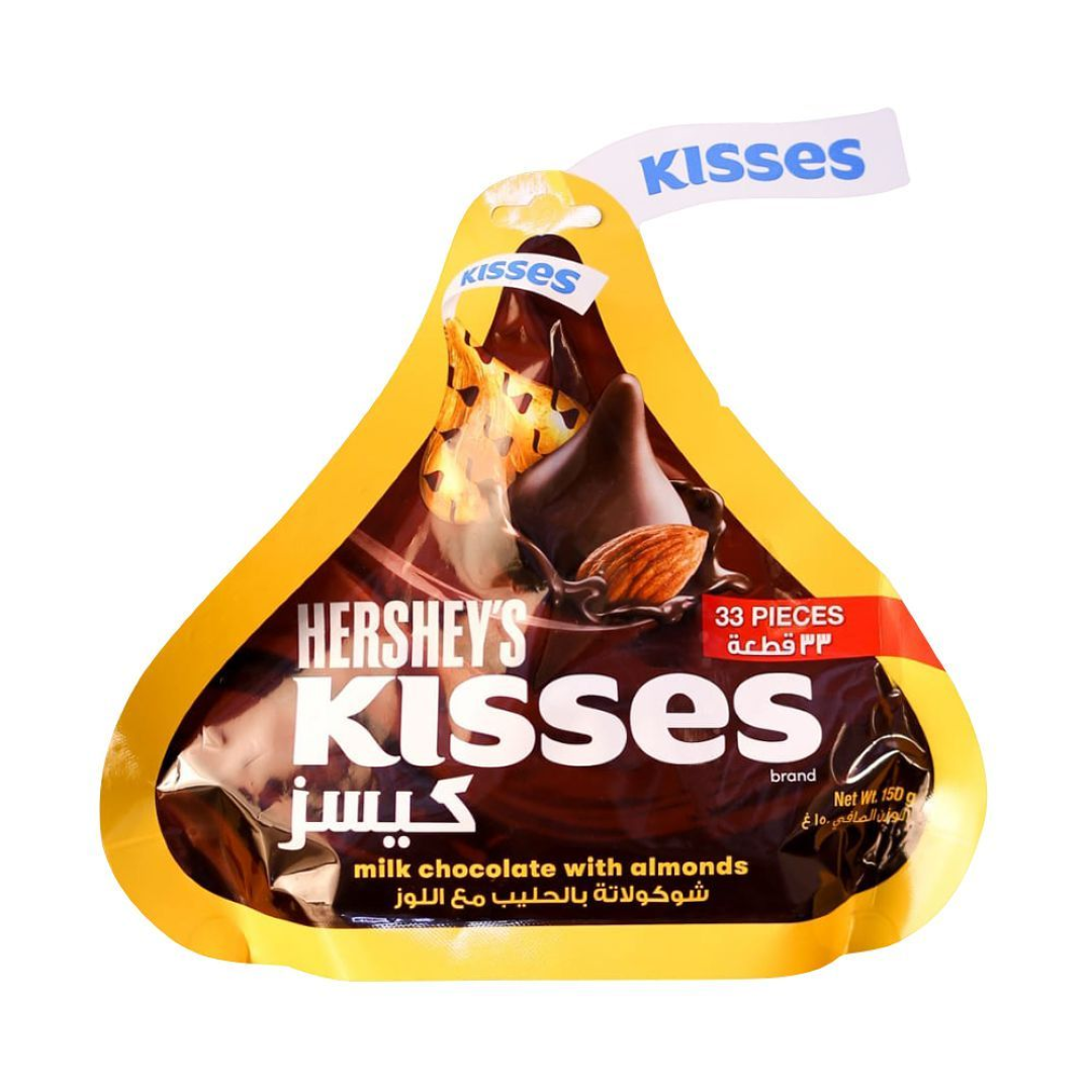 HERSHEY'S KISSES MILK & ALMOND 150G